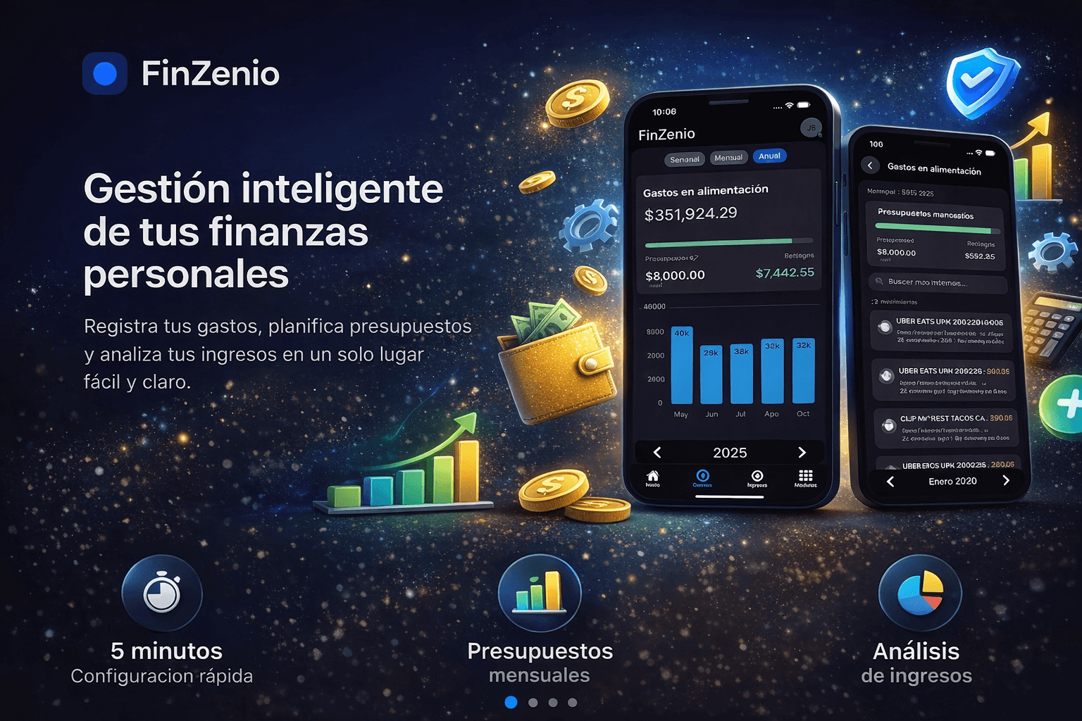 FinZenio dashboard overview