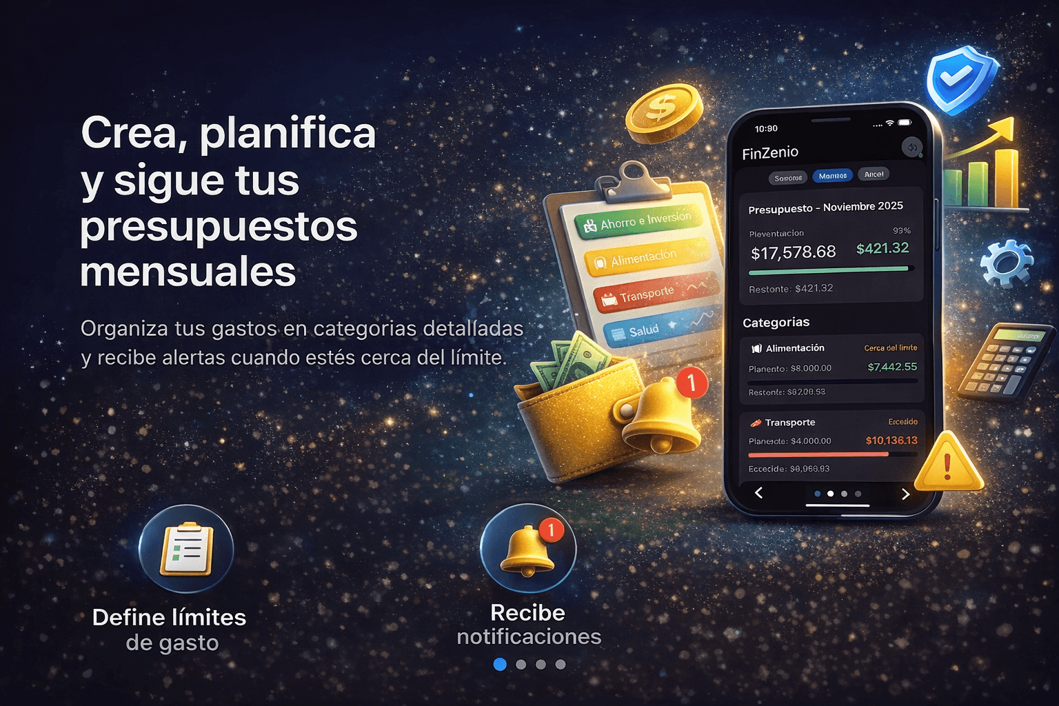FinZenio monthly budget analytics